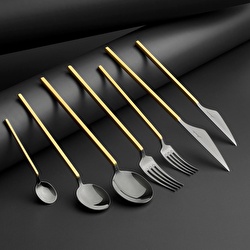 Jumbo 9100 Altın 12 Kişilik 84 Parça Çatal Kaşık Bıçak Takımı