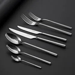 Jumbo 1001 Titanyum Siyah 12 Kişilik 84 Parça Çatal Kaşık Bıçak Takımı