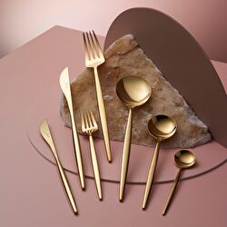 Jumbo 9000 Mat Çelik 84 Parça 12 Kişilik Çatal Kaşık Bıçak Takımı