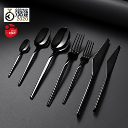 Jumbo 5100 Quartz Titanyum Gold 12 Kişilik 84 Parça Çatal Kaşık Bıçak Takımı