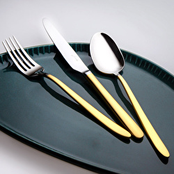 Jumbo 9400 Titanyum Siyah 12 Kişilik 84 Parça Çatal Kaşık Bıçak Takımı