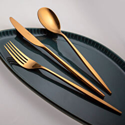 Jumbo 5800 Apollo Titanyum Siyah 12 Kişilik 84 Parça Çatal Kaşık Bıçak Takımı