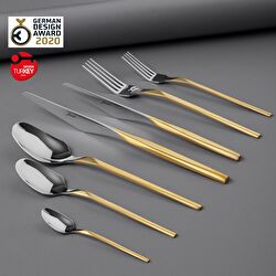 Jumbo 5100 Quartz Titanyum Gold 12 Kişilik 84 Parça Çatal Kaşık Bıçak Takımı