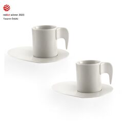 Jumbo Elefas Siyah-Kırmızı 2 Kişilik Fincan Takımı