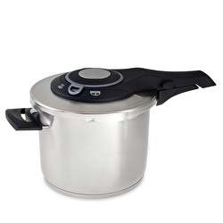 Jumbo Procook 6 Litre Siyah Açık Gri Paslanmaz Çelik Düdüklü Tencere