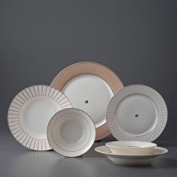 Jumbo Navy 24 Parça 6 Kişilik Yemek Takımı Mavi