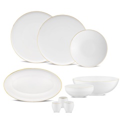 Jumbo Belle 55 Parça 12 Kişilik Yemek Takımı Beyaz