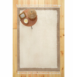 Kaşmir Halı 7/24 Plushy Coco White 120x180 cm
