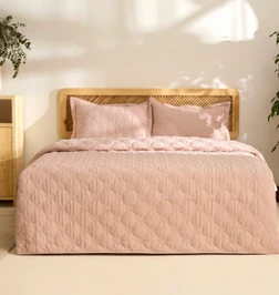 Kaşmir Home Lilly Çiçekli Tek Kişilik Yatak Örtüsü Takımı Çağla