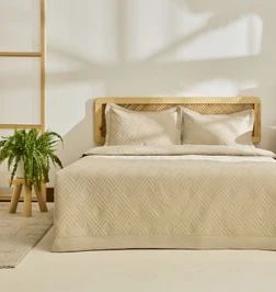 Kaşmir Home Elza Çift Kişilik Yatak Örtüsü Takımı Adaçayı 