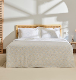 Kaşmir Home Daisy %100 Pamuk Çift Kişilik Pike Takımı Somon