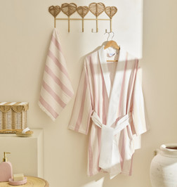 Kaşmir Home Helen Kimono Set Offwhite-Bej L-XL