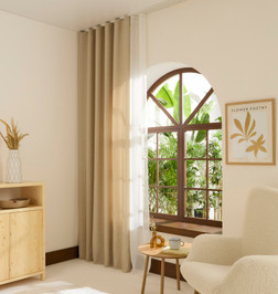 Kaşmir Home Perla Keten Fon Perde Vizon 150x270 cm