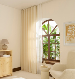 Kaşmir Home Perla Keten Fon Perde Vizon 150x270 cm