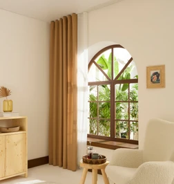 Kaşmir Home Perla Keten Fon Perde Vizon 150x270 cm