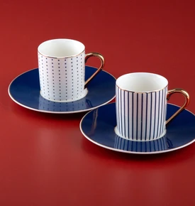 Jumbo Navy 2'li Kahve Fincan Takımı Pink