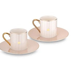 Jumbo Navy 2'li Kahve Fincan Takımı Pink