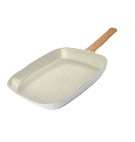 Karaca Swiss Crystal Almond Cream İndüksiyon Tabanlı Grill Tava 28 Cm