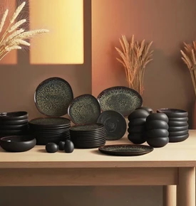 Karaca Earth Collection Galactic 55 Parça 12 Kişilik Yemek Takımı Beyaz