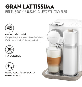 Nespresso F541 Gran Latissima Süt Çözümlü Kahve Makinesi, Beyaz