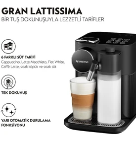 Nespresso F541 Gran Latissima Süt Çözümlü Kahve Makinesi, Siyah