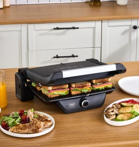 Karaca Gastro Classic 6 Dilim Kapasiteli Izgara ve Tost Makinesi Rouge Red 2000W