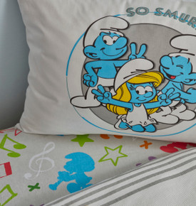  Karaca Home Smurfs by Musicial Time Tek Kişilik Pike Takımı