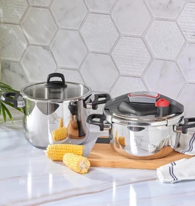 Karaca Perfect Gray İndüksiyon Tabanlı Düdüklü Tencere Seti 4+6 Lt