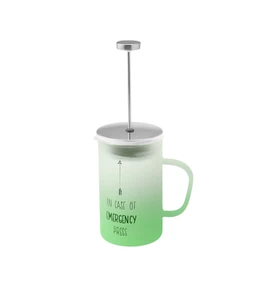 Karaca Emergency Borosilikat Cam French Press Yeşil 600 ml