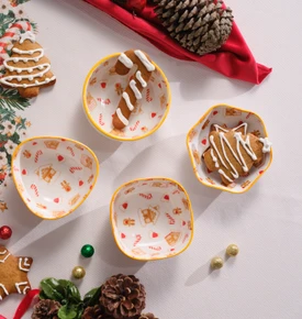 Karaca New Year Yılbaşı Gingerbread Hexagon Çerezlik 10 Cm 