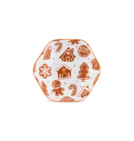 Karaca New Year Yılbaşı Gingerbread Hexagon Çerezlik 10 Cm 