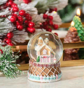 Karaca Home New Year Yılbaşı Cookie House Yılbaşı Kar Küresi 