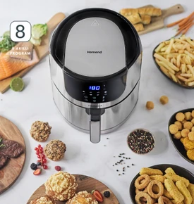 Homend Airfryday 2502h 8 Farklı Program, Dokunmatik Ekran, 5l Airfryer