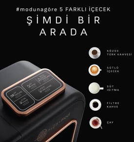 Karaca Hatır Plus Mod 5 in 1 Konuşan Kahve Ve Çay Makinesi Black Copper