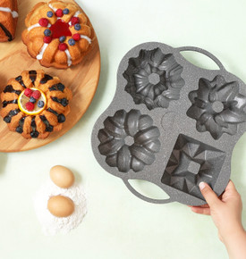 Karaca Cake Pro 4'lü Rosegold Döküm Kek Kalıbı