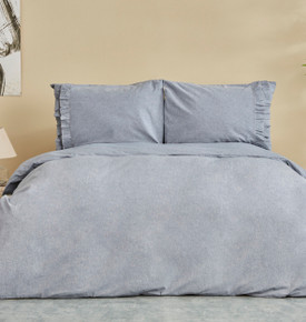 Karaca Home Denim Azur Çift Kişilik Nevresim Seti Kırmızı 