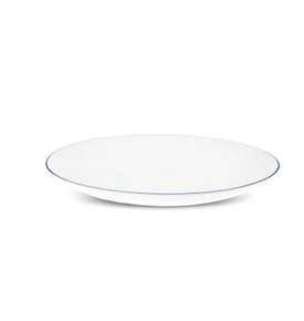 Karaca Milano Opal Cam Blue Rim Pasta Tabağı 22 cm