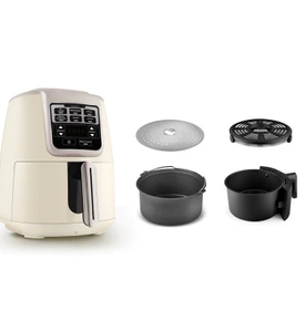 Karaca Air Pro Cook 3 in 1 XL Ev Yemeği, Közleme, Airfryer Iconic Beige 4 Kişilik