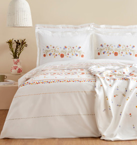 Karaca Home Clarice %100 Pamuk Çift Kişilik Nevresim Pike Takımı Multicolor