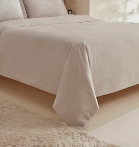 Karaca Home White Collection Ina 80 Tel %100 Pamuk Çift Kişilik Percale Nevresim Takımı Açık Gri