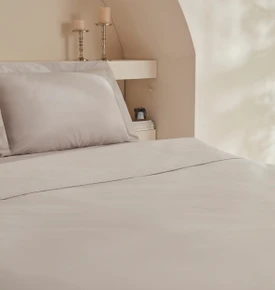 Karaca Home White Collection Ina 80 Tel %100 Pamuk Çift Kişilik Percale Nevresim Takımı Açık Gri