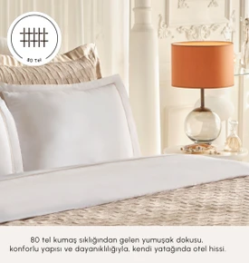 Karaca Home White Collection Bride Carina 80 Tel %100 Pamuk 8 Parça Evlilik Paketi Gold 