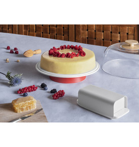 Alessi Mattina Küçük Pasta Standı Kırmızı