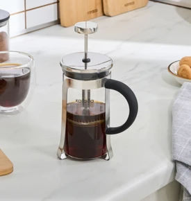 Karaca Coffee Bean Borosilikat Cam French Press Metalik 350 Ml