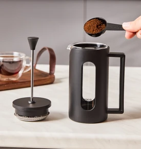 Karaca Leya Kaşık Hediyeli Borosilikat Cam French Press 350 ml