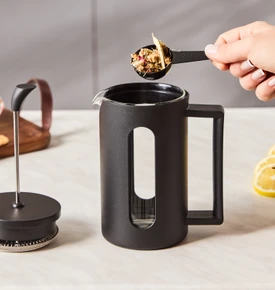 Karaca Leya Kaşık Hediyeli Borosilikat Cam French Press 600 ml