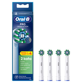 Oral B Pro Cross Action 4'lü Diş Fırçası Yedek Başlığı EB50 Siyah