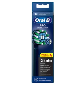 Oral B Pro Cross Action 4'lü Diş Fırçası Yedek Başlığı EB50 Siyah