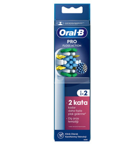 Oral B Floss Action 2'li Diş Fırçası Yedek Başlığı EB25 Beyaz