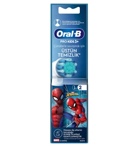 Oral B Pro Kids 2'li Spiderman Şarjlı Diş Fırçası Yedek Başlığı